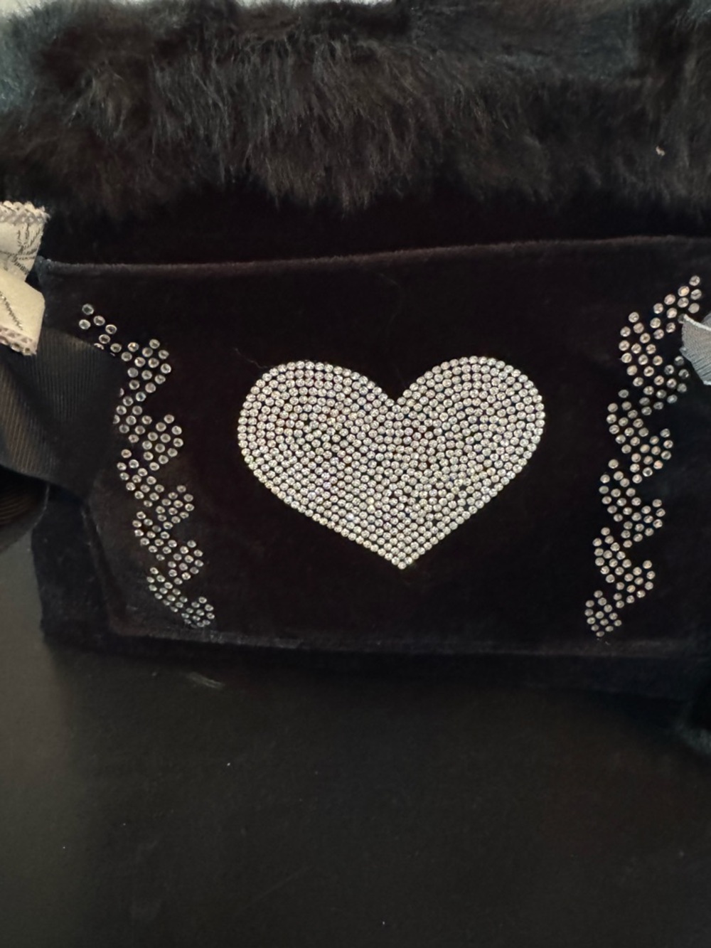 Custom Handmade Black Small Pet Carrier w/Rhinestones - Picture 4 of 16